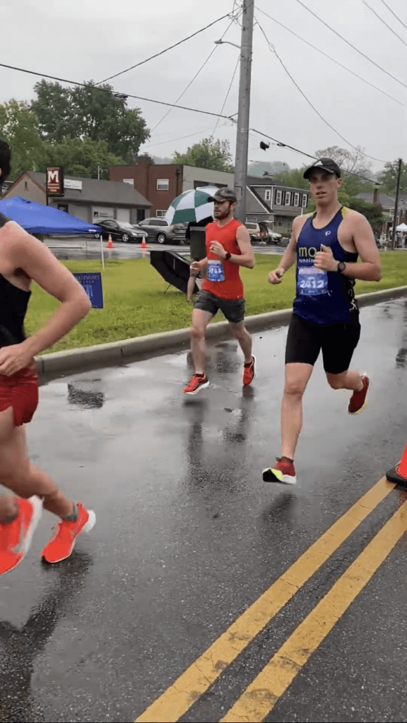 Running through Mariemont around mile 15